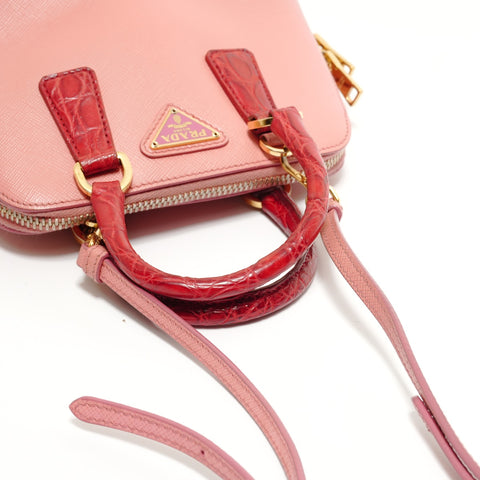 PRADA 2WAY Saffiano 1BH851 Handbag pink WS28447