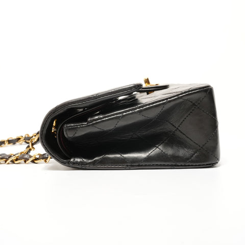 CHANEL Matelass Double Flap 23 Lambskin 5 Series Chain Shoulder Bag black WS28450