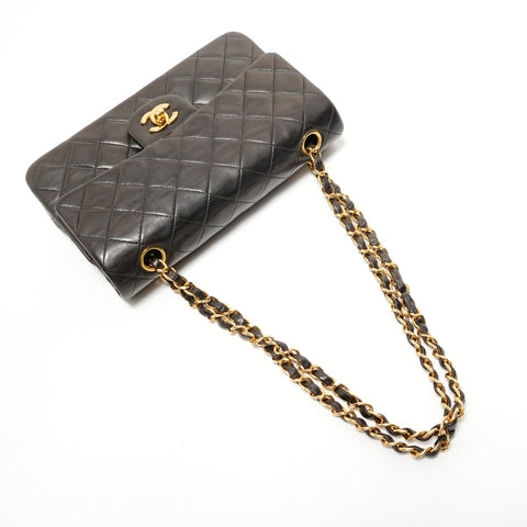 CHANEL Matelass Double Flap 23 Lambskin 5 Series Chain Shoulder Bag black WS28450