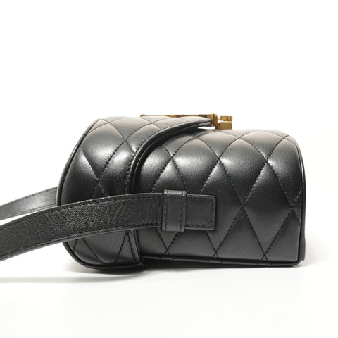 YVES SAINT LAURENT June Cassandra Quilted Leather Shoulder Bag black WS28451