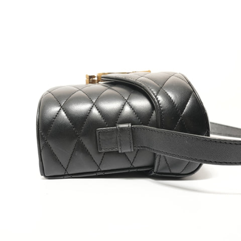 YVES SAINT LAURENT June Cassandra Quilted Leather Shoulder Bag black WS28451
