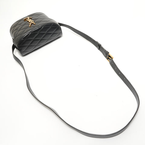 YVES SAINT LAURENT June Cassandra Quilted Leather Shoulder Bag black WS28451
