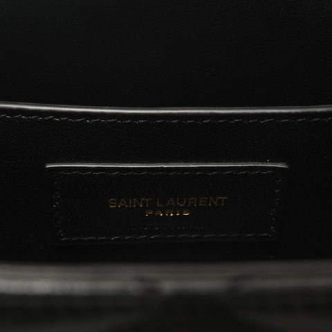 YVES SAINT LAURENT June Cassandra Quilted Leather Shoulder Bag black WS28451