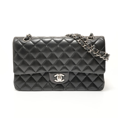 CHANEL Matelass Double Flap 25 Lambskin 17 Series Shoulder Bag black WS28452