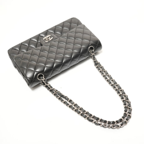 CHANEL Matelass Double Flap 25 Lambskin 17 Series Shoulder Bag black WS28452
