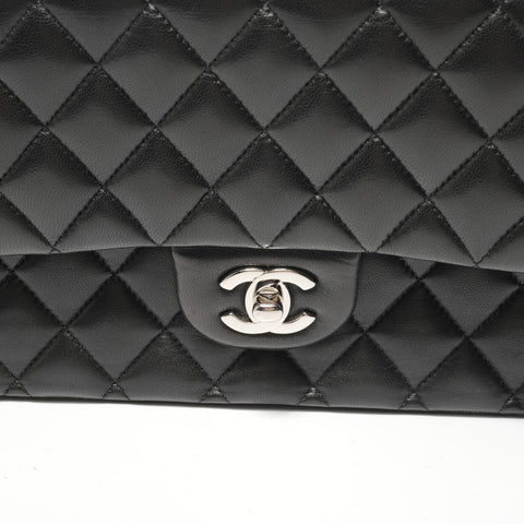 CHANEL Matelass Double Flap 25 Lambskin 17 Series Shoulder Bag black WS28452