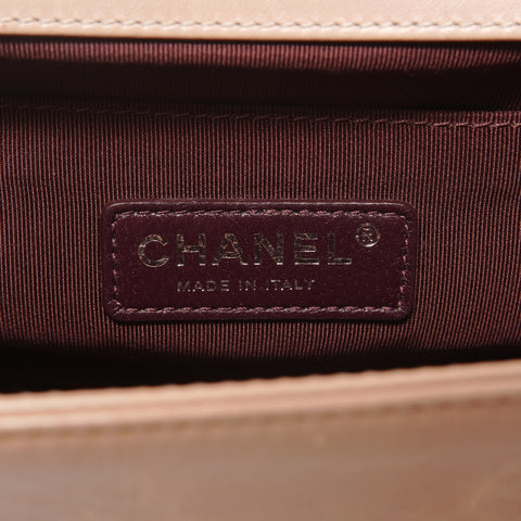 CHANEL Boy Chanel 25 Calfskin, serial number in the 20s. Shoulder Bag pink WS28454