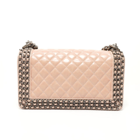 CHANEL Boy Chanel 25 Calfskin, serial number in the 20s. Shoulder Bag pink WS28454