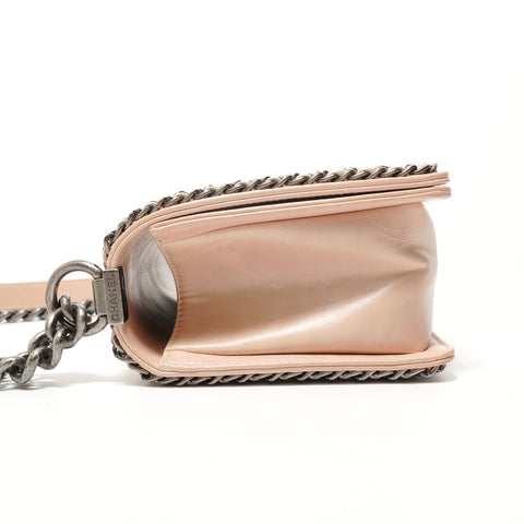 CHANEL Boy Chanel 25 Calfskin, serial number in the 20s. Shoulder Bag pink WS28454
