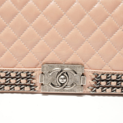 CHANEL Boy Chanel 25 Calfskin, serial number in the 20s. Shoulder Bag pink WS28454