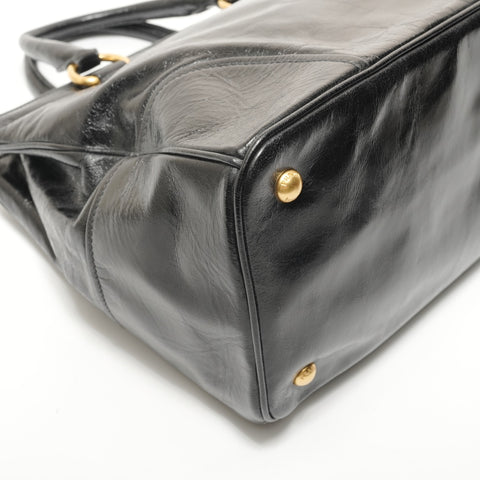 PRADA Vitello Shine Tote Bag BN2533 Handbag black WS28457