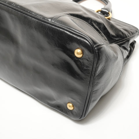 PRADA Vitello Shine Tote Bag BN2533 Handbag black WS28457