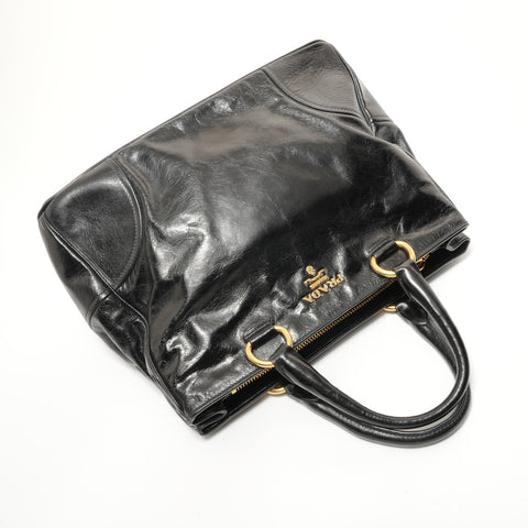 PRADA Vitello Shine Tote Bag BN2533 Handbag black WS28457