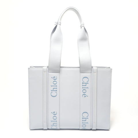 Chloe Woody Tote Bag Leather Tote Bag blue WS28458