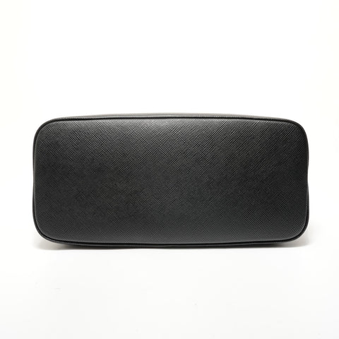 PRADA Matinee Triangle Logo Saffiano Leather Shoulder Bag black WS28461