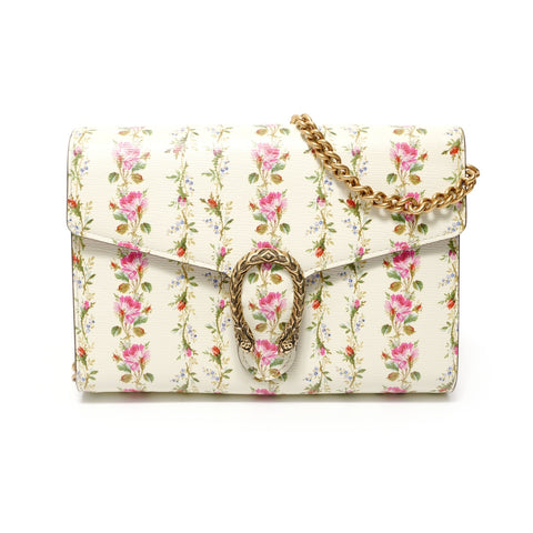 GUCCI Dionysus Chain Shoulder Flower Leather Shoulder Bag multicolor WS28466
