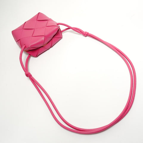BOTTEGAVENETA Mini Cassette Camera Leather Shoulder Bag pink WS28467