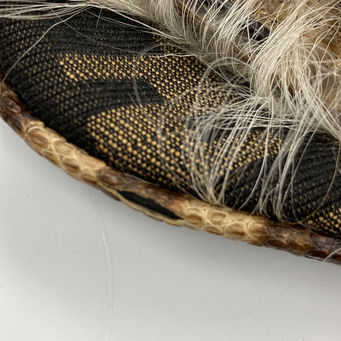 FENDI One Shoulder Bag Zucca Fur Canvas Shoulder Bag Brown WS28469