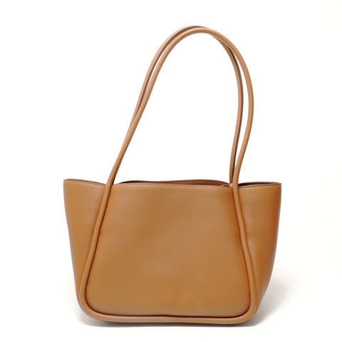PRADA Triangle logo, soft grain leather Shoulder Bag Brown WS28472