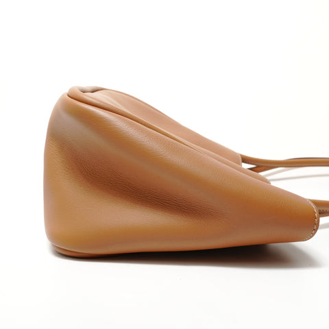 PRADA Triangle logo, soft grain leather Shoulder Bag Brown WS28472