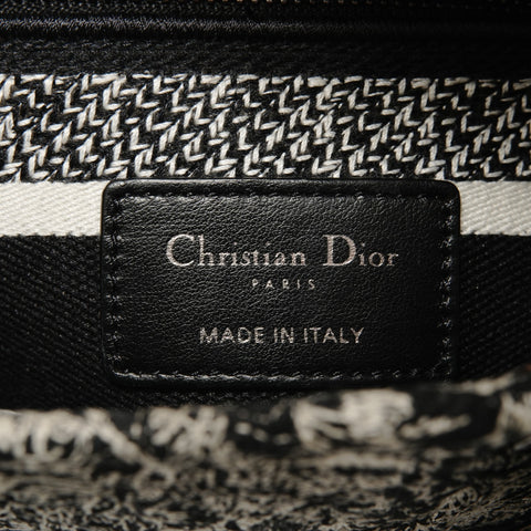 Christian Dior Zodiac Lady D-Lite 2-Way Canvas Handbag black WS28473