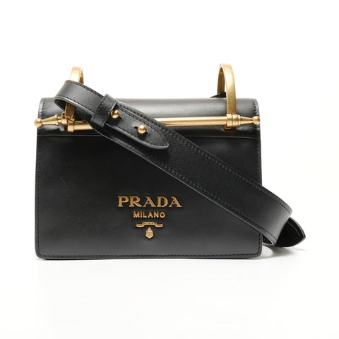 PRADA Pionier City Leather Shoulder Bag black WS28474