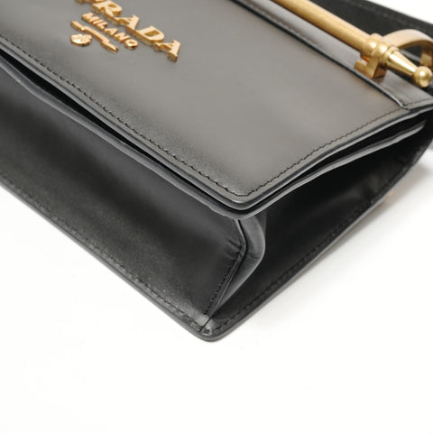 PRADA Pionier City Leather Shoulder Bag black WS28474