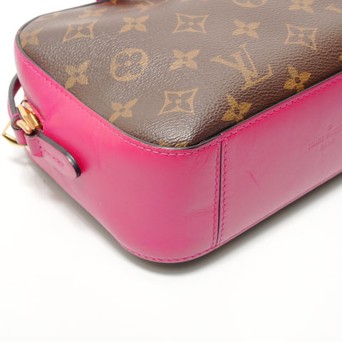 LOUIS VUITTON 2018 Monogram Saintonge Shoulder Bag Brown WS28476