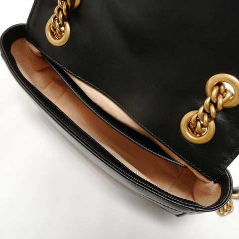 GUCCI GG Marmont Chain Shoulder Leather 446744 Shoulder Bag black WS28477