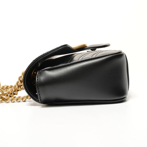 GUCCI GG Marmont Chain Shoulder Leather 446744 Shoulder Bag black WS28477