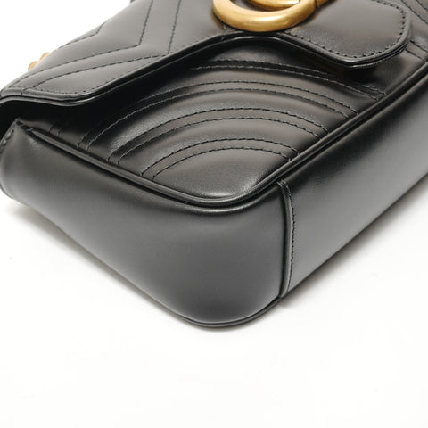 GUCCI GG Marmont Chain Shoulder Leather 446744 Shoulder Bag black WS28477