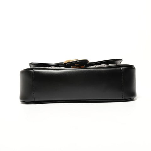 GUCCI GG Marmont Chain Shoulder Leather 446744 Shoulder Bag black WS28477