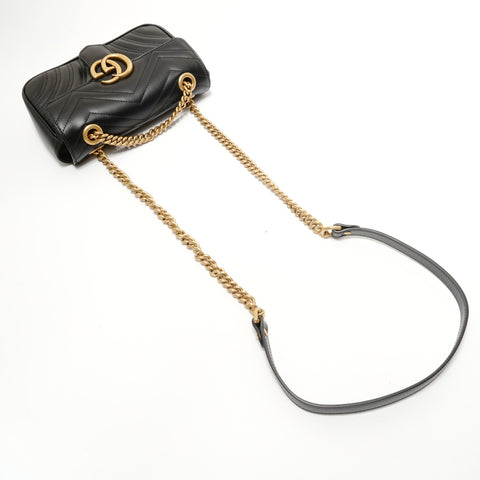 GUCCI GG Marmont Chain Shoulder Leather 446744 Shoulder Bag black WS28477
