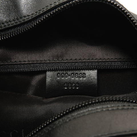 GUCCI Bamboo One-Shoulder Leather Bag Shoulder Bag black WS28479