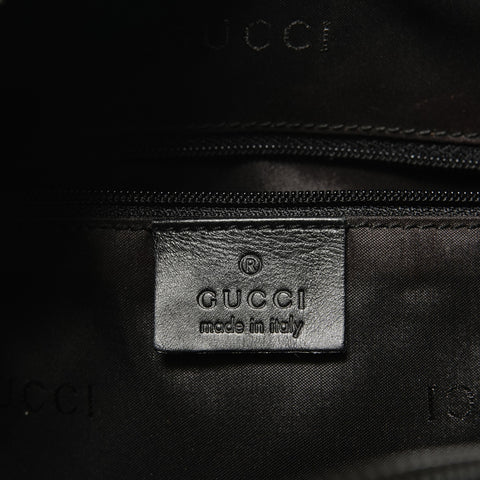 GUCCI Bamboo One-Shoulder Leather Bag Shoulder Bag black WS28479