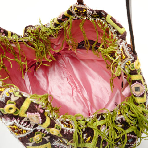 FENDI Beads, embroidery canvas Tote Bag multicolor WS28483