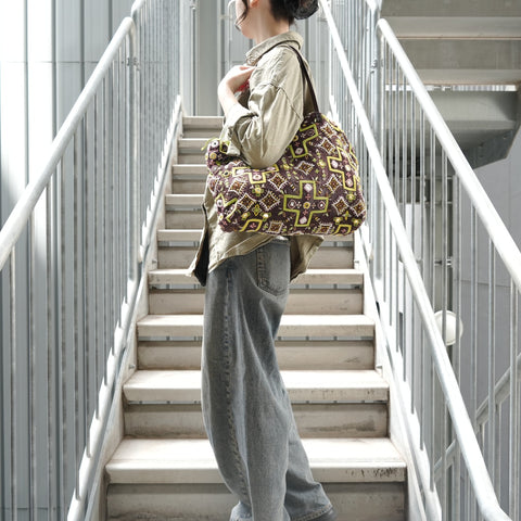 FENDI Beads, embroidery canvas Tote Bag multicolor WS28483