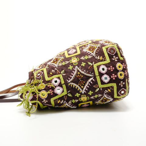 FENDI Beads, embroidery canvas Tote Bag multicolor WS28483