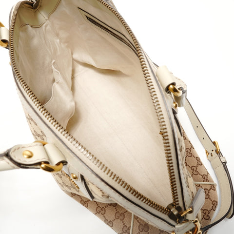 GUCCI Scarlett 2WAY GG Canvas Handbag beige WS28484