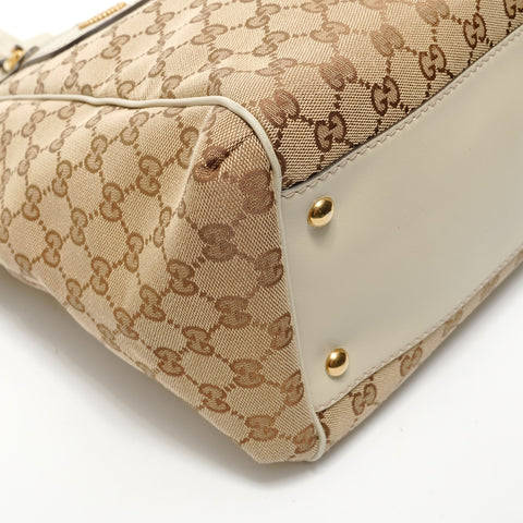 GUCCI Scarlett 2WAY GG Canvas Handbag beige WS28484