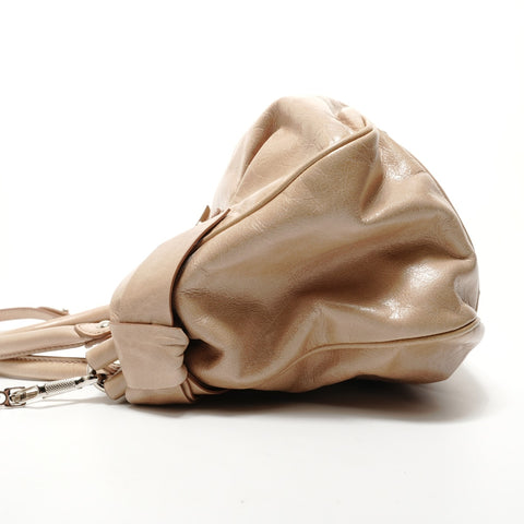 Miu Miu Vitello Lux 2-Way Leather Handbag beige WS28485