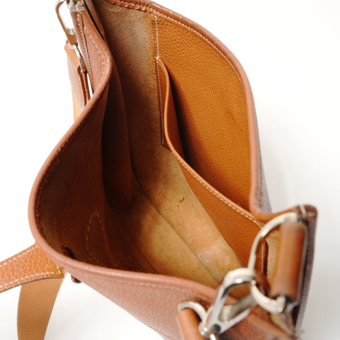 HERMES � J stamp, 2014 Evelyn 1 PM Taurillon Clemence Shoulder Bag Brown WS28486