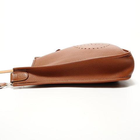 HERMES � J stamp, 2014 Evelyn 1 PM Taurillon Clemence Shoulder Bag Brown WS28486
