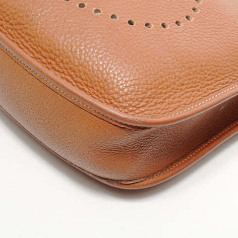 HERMES � J stamp, 2014 Evelyn 1 PM Taurillon Clemence Shoulder Bag Brown WS28486