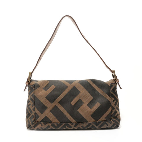 FENDI Mamma Bucket One Belt Zucca Shoulder Bag Brown WS28488
