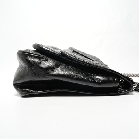 YVES SAINT LAURENT Niki Chain Shoulder 2WAY Leather Shoulder Bag black WS28489