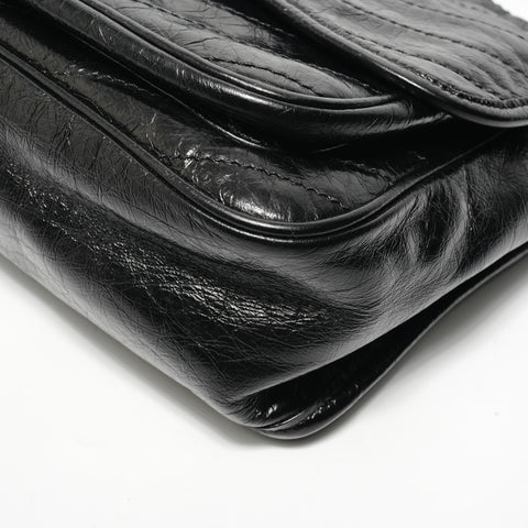 YVES SAINT LAURENT Niki Chain Shoulder 2WAY Leather Shoulder Bag black WS28489