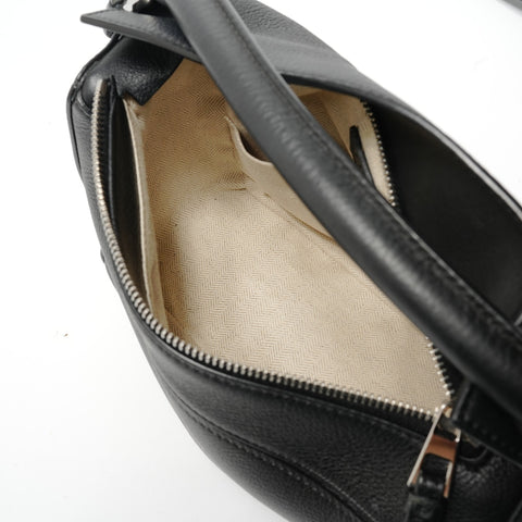 LOEWE Puzzle Edge Shoulder Bag 2WAY Leather Shoulder Bag black WS28490