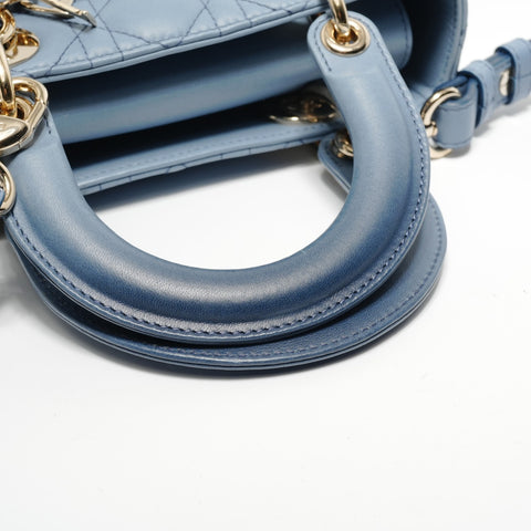 Christian Dior Lady Dior Small Cannage Handbag blue WS28491