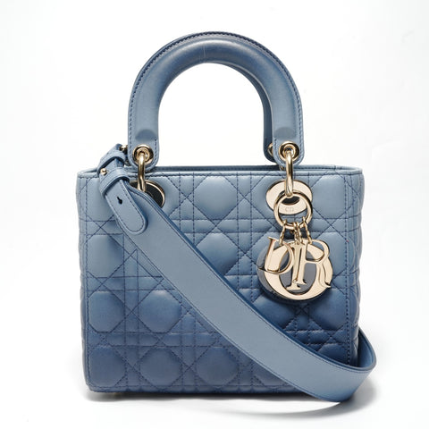 Christian Dior Lady Dior Small Cannage Handbag blue WS28491